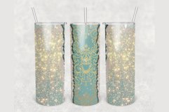 Custom Name Gold glitter ornament 20 oz tumbler sublimation Product Image 1