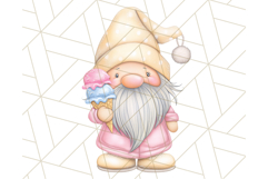 Ice Cream Gnome Clipart PNG Summer Dessert Art, Summer Gnome Product Image 5