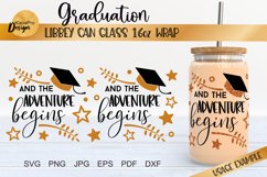 Graduation Libbey glass 16oz | Can glass wrap svg Product Image 1