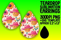 Vintage Floral Teardrop Earring Art Product Image 1