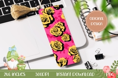 Cartoon Roses Bookmark Design, Colorful Bookmark Printable Product Image 1