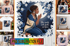 Playful Tote Bag Gift Magic, Praying Woman Product Image 1