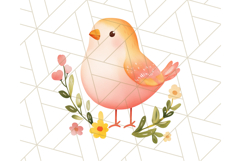 Pastel Watercolor Spring Clipart, Cheerful Floral Png Design Product Image 5