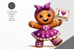 Christmas clipart|Gingergirl clipart|Christmas sublimation Product Image 1