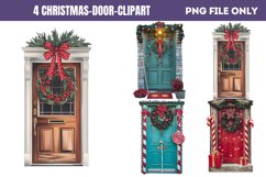 Christmas Door Sublimation Clipart PNG Product Image 1