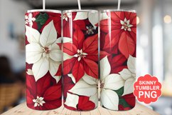 Christmas Flowers Tumbler | Christmas Tumbler Wrap Product Image 1