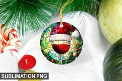 Christmas Santa Wineglass Ornament | Christmas Ornament PNG Product Image 1