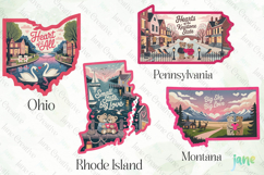Valentine 50 US States Clipart Product Image 1