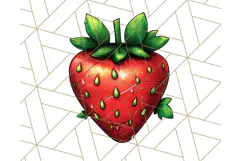 Strawberry Fruit PNG Clipart, Adorable Kawaii Characters Png Product Image 5