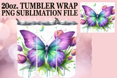 PRESENT OF SERENITY 20oz TUMBLER WRAP, Butterfly Product Image 1
