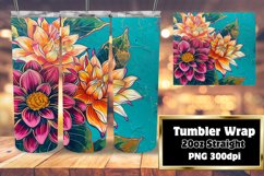 Colorful Floral Design Wraps for 20oz Tumblers Product Image 1
