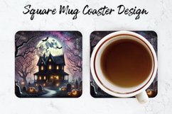 Halloween House Mug coaster | Coaster | Sublimation Design Product Image 1
