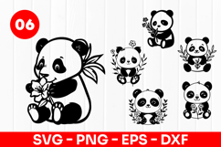 Cute Panda Cartoon Baby Animal SVG PNG Product Image 1