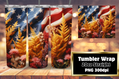 DIY 20oz Tumbler Wrap File , USA Flag Product Image 1