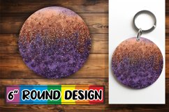 Sparkle Blossom Leopard Sublimation Circle: Keychain, Coaste Product Image 1