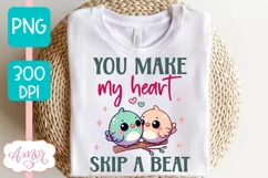 Cute Valentine's day PNG sublimation, You make my heart PNG Product Image 2