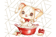 Christmas Baking Critters PNG Clipart, Cute Animals Holiday Product Image 5