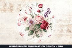 Flowers Wind Spinner Sublimation Design Product Image 1
