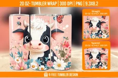 Highland Cow Tumbler Wrap Designs, Sublimation Wrap Product Image 1