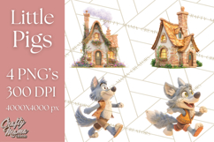 Storybook Piglets Fairy Tale Storybook PNG Clipart Product Image 1