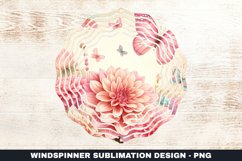 Flowers Wind Spinner Sublimation Design Product Image 1