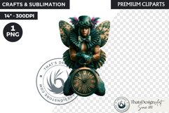 Steampunk Rococo Fairy Clipart, fantasy Fae Graphic Product Image 1