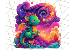 Cute Fantasy Dragon Clipart PNG, Bold Baby Dragon Clip Art Product Image 5
