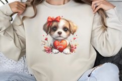 Valentine Dog Clipart PNG Product Image 1