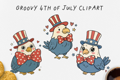 Groovy 4th of July Clipart Bundle 80 PNG Product Image 13