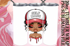 Bright Sublimation 20oz tumbler wrap, Black Woman Product Image 1