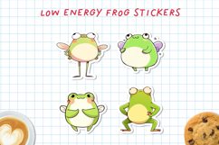 Low Energy Frog Stickers | Cute Frog PNG &amp; Cricut Sheet Product Image 1