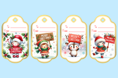Printable Christmas Gift Tags with Merry Christmas sign Product Image 2