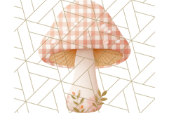 Dreamy Patterned Mushroom Clipart PNG, Forest Elements Png Product Image 5