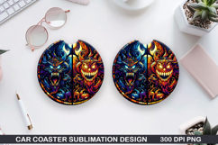 Car Coaster Sublimation| Mythical Coaster PNG Design Product Image 1