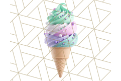 Ice Cream Clipart PNG, Summer Treats Clip Art, Swirl Cone Product Image 5