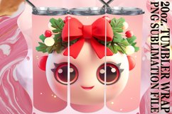 Winter 3D Christmas Tumbler Wrap 20oz Design Product Image 1