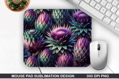 3D Flowers Mouse Pad Sublimation, Flowers Mouse Pad PNG Product Image 1