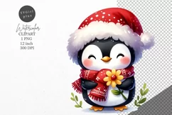 Christmas clipart, Penguin clipart, Winter clipart Product Image 1