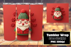 3D Santa Claus Tumbler Wrap Sublimation for Winter 20oz Product Image 1
