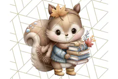 Thanksgiving Woodland Animals Clipart PNG Product Image 5