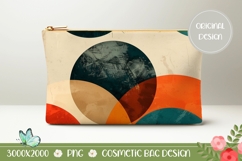 Circles Cosmetic Bag, Retro Cosmetic Bag Template Product Image 1