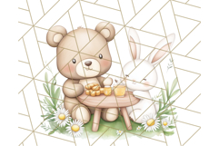 Tea Time Animal Clipart PNG Woodland Forest, Cottagecore Png Product Image 5