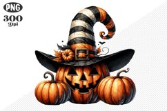 Halloween Pumpkins Sublimation - Clipart PNG Design Product Image 1