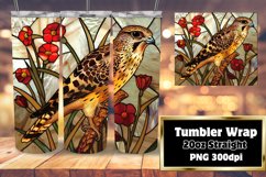 Sublimation Tumbler Wrap with Stained Glass Birds Product Image 1