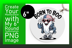 Stylish Circle Design for Car Coasters , Funny Ghost Product Image 1