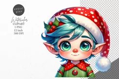 Christmas clipart, Elf clipart, Winter clipart Product Image 1