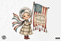 Whimsical Patriotic Grandma Clipart Product Image 1