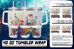 Tranquil Meadow Retreat Floral Tumbler Wrap Product Image 1