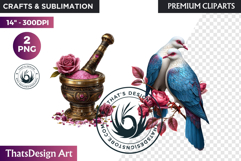 Dreamy Love Assets Vintage Valentine Graphics PNG clipart Product Image 1