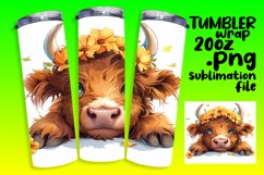 Whimsical Peekaboo Cow Tumbler Wrap - Sublimation Product Image 1